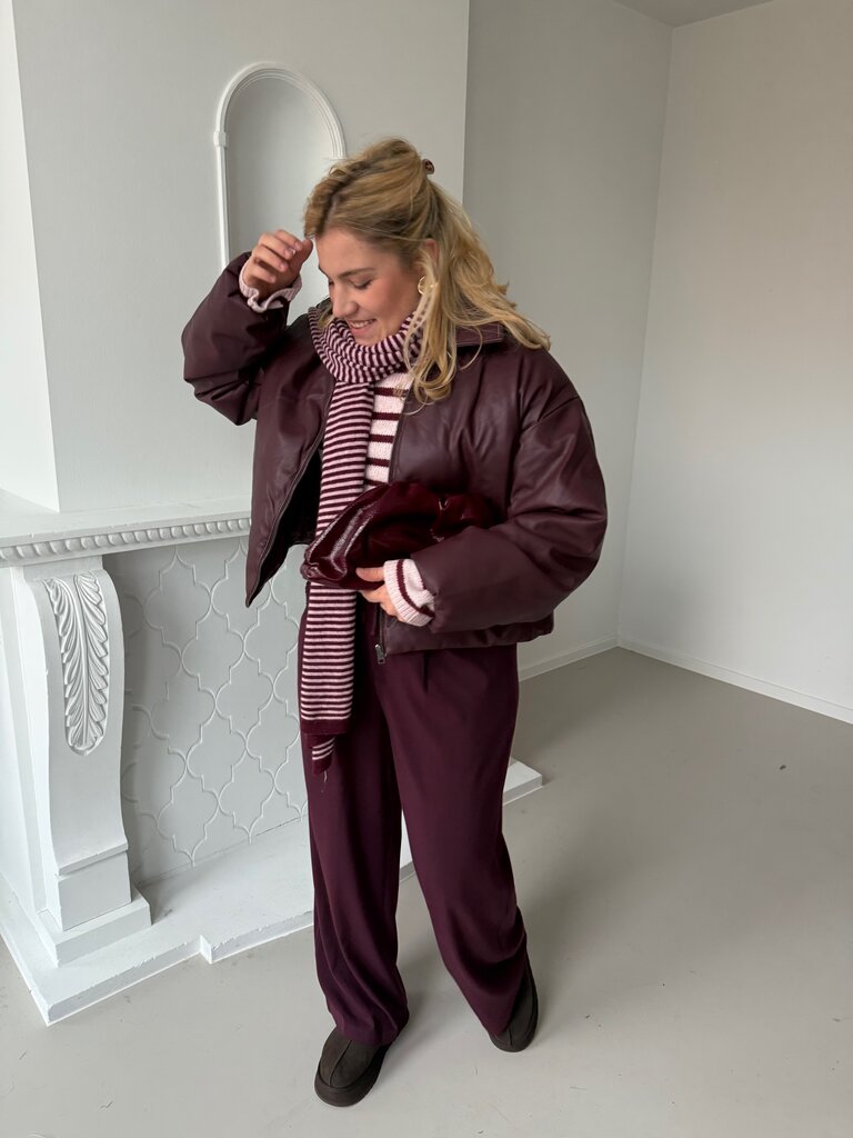 Cala bomber jacket burgundy