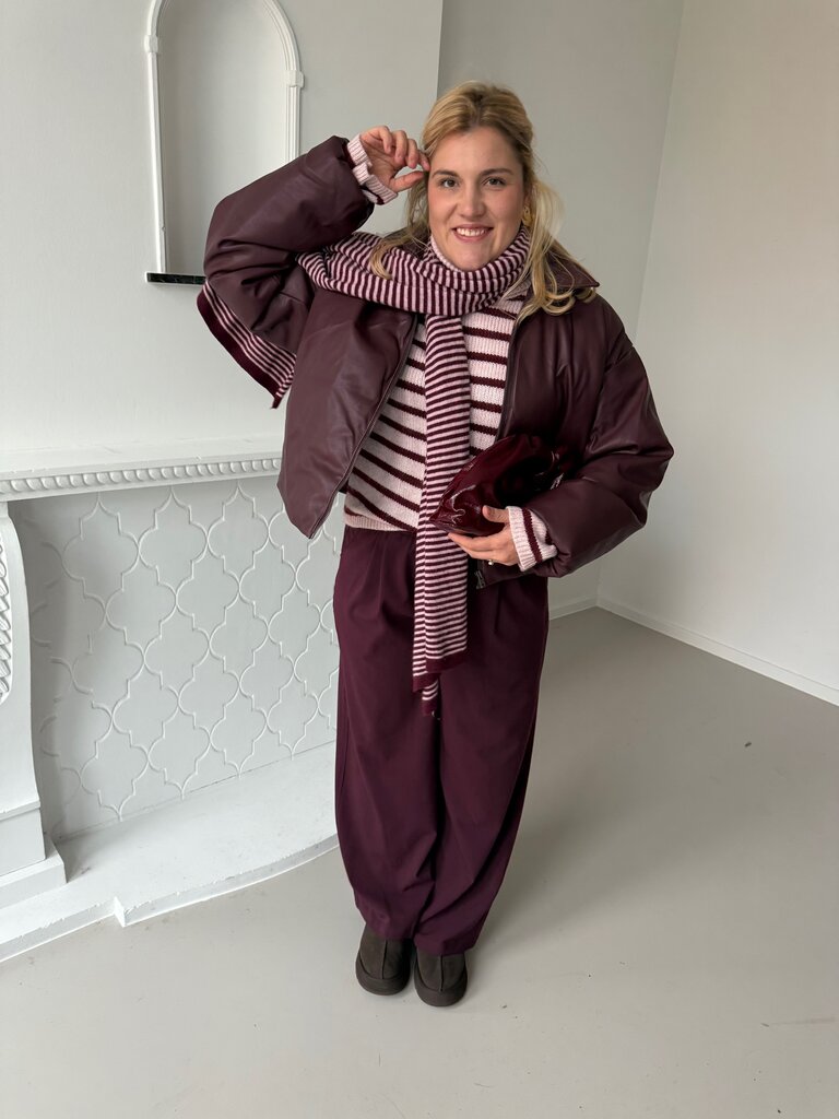 Cala bomber jacket burgundy