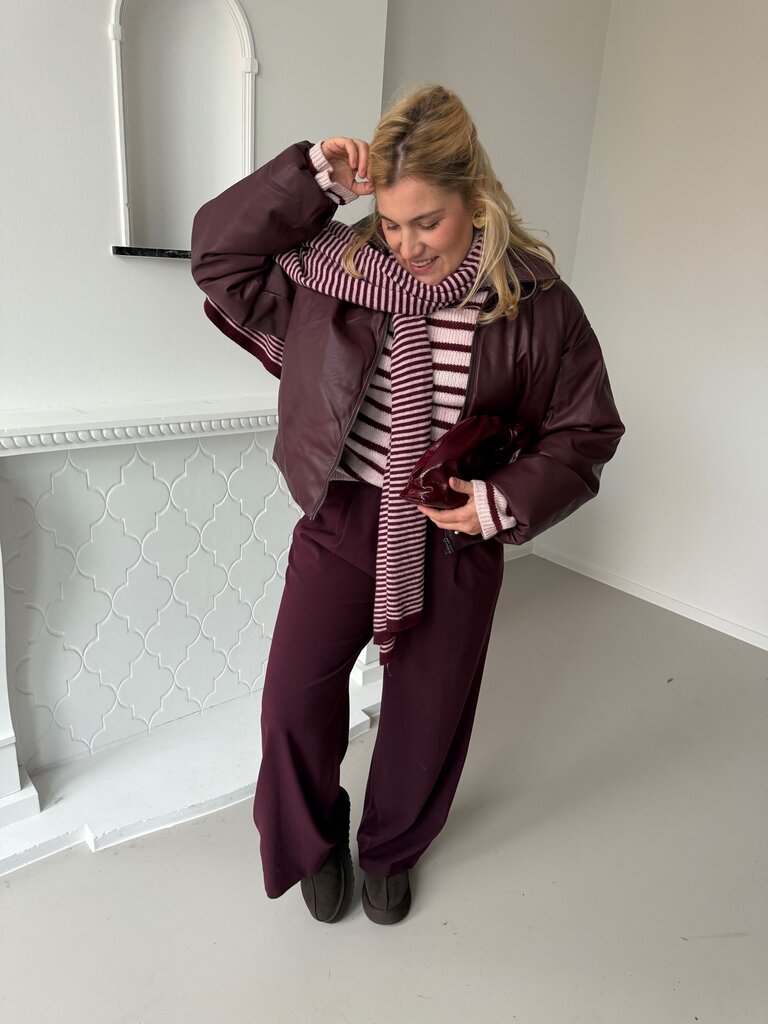 Cala bomber jacket burgundy