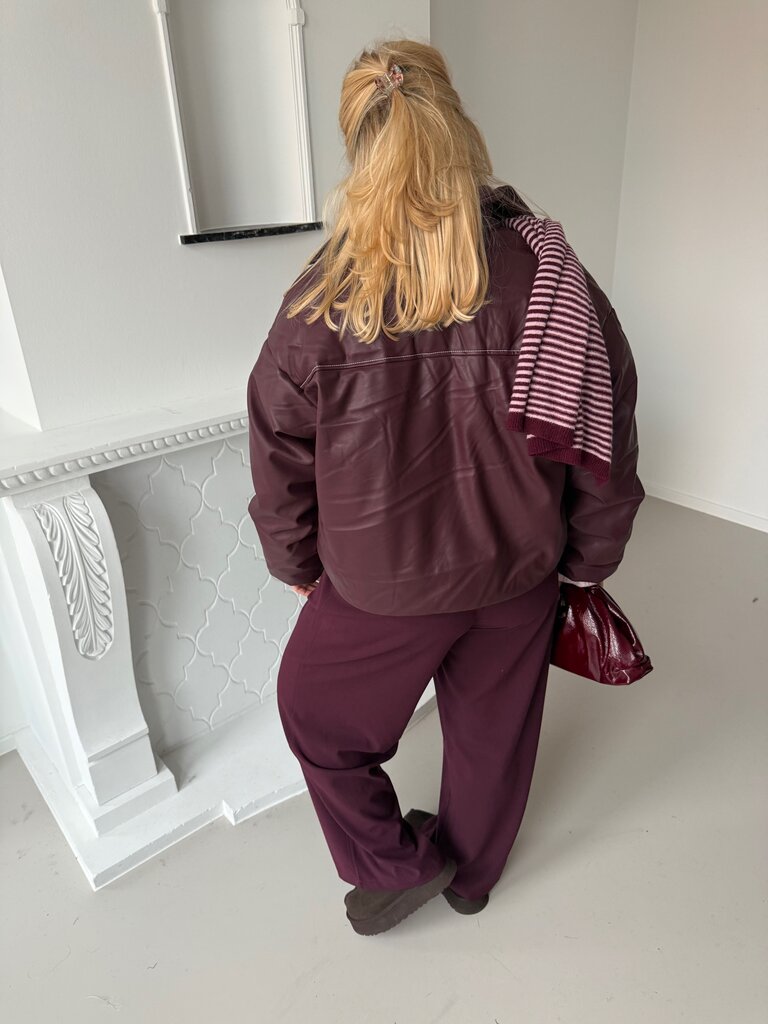 Cala bomber jacket burgundy