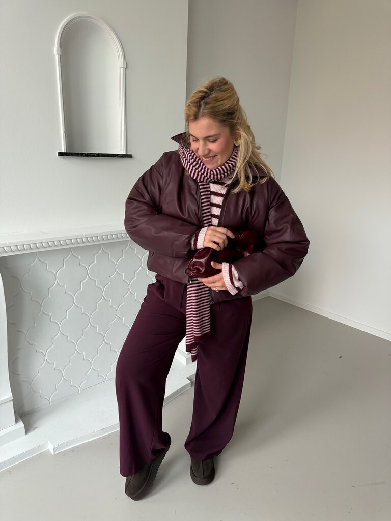 Cala bomber jacket burgundy