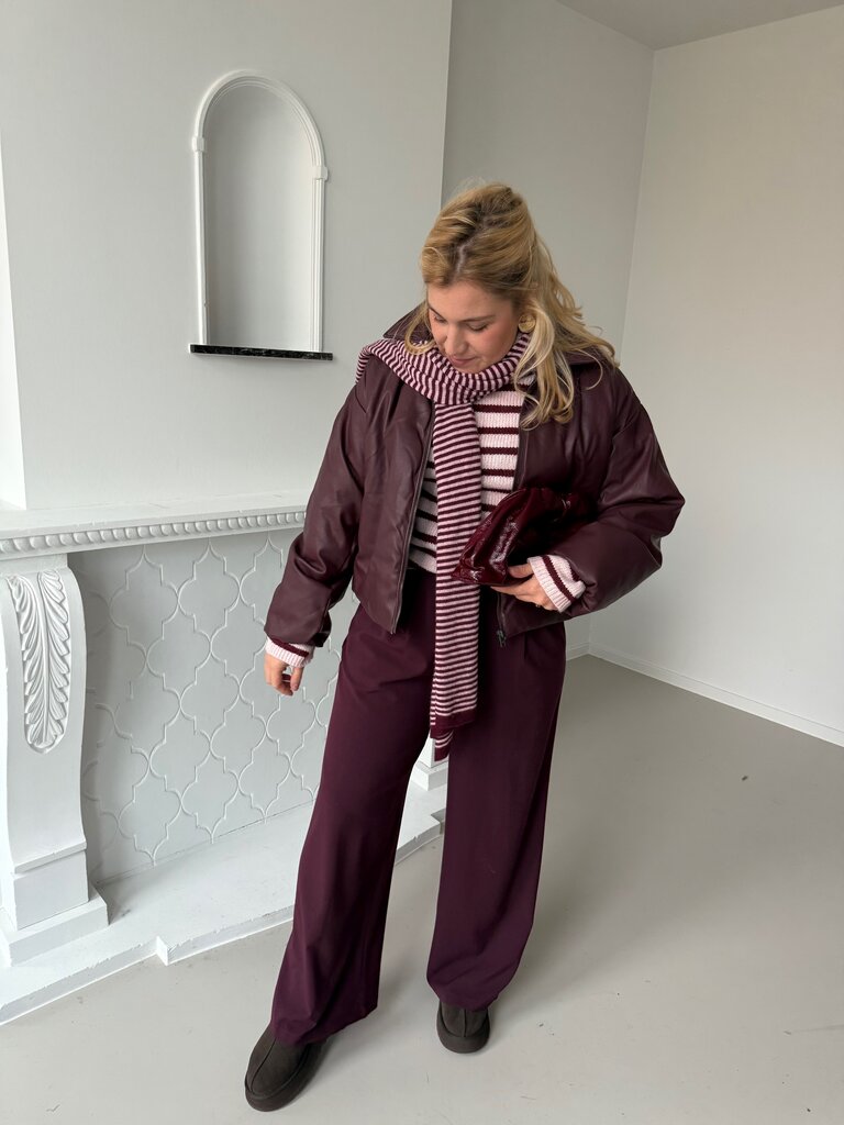 Cala bomber jacket burgundy