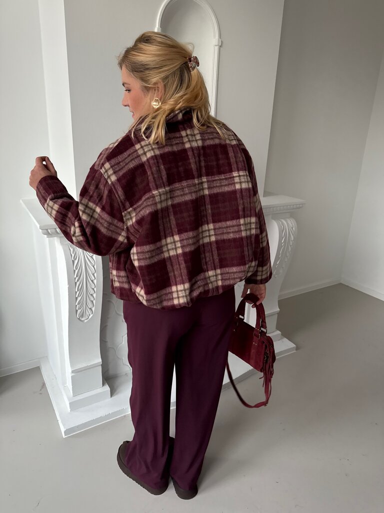 Lou jacket burgundy/brown