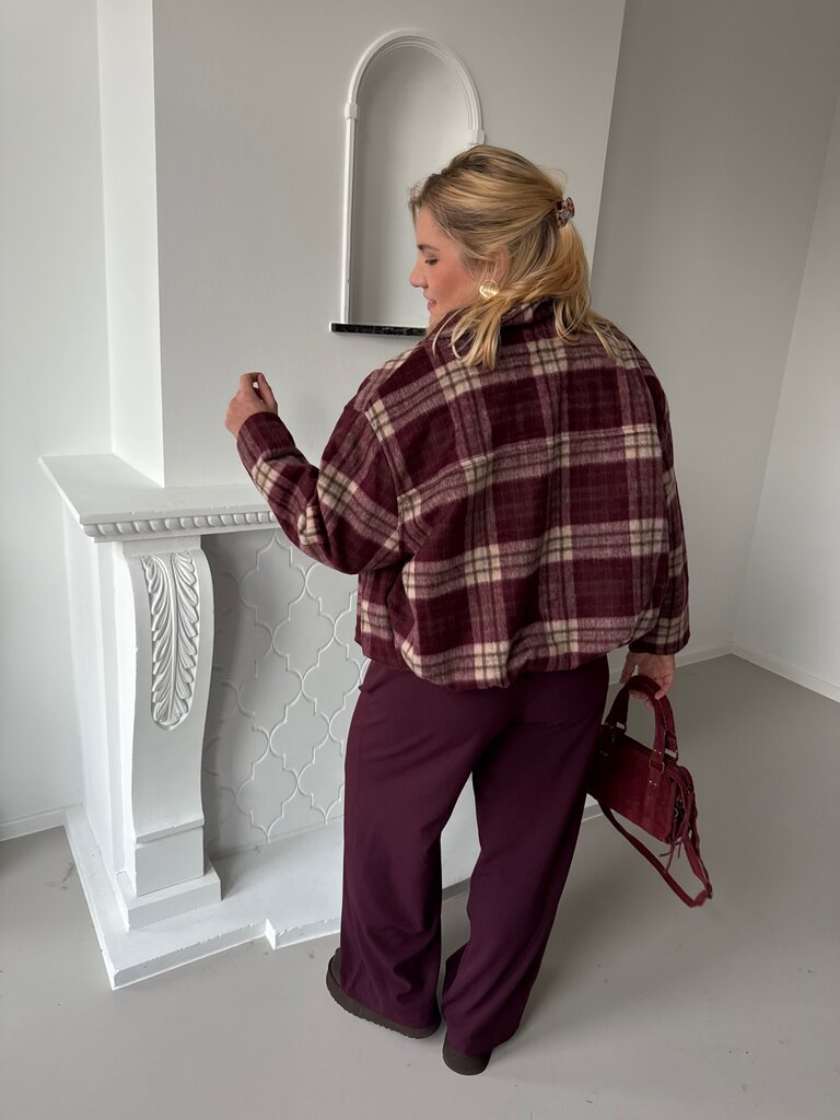 Lou jacket burgundy/brown