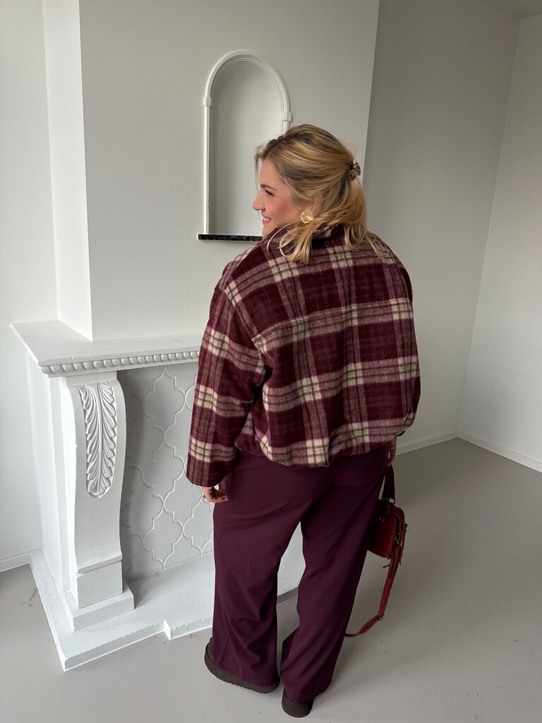 Lou jacket burgundy/brown