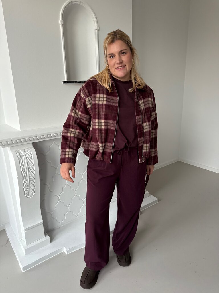 Lou jacket burgundy/brown