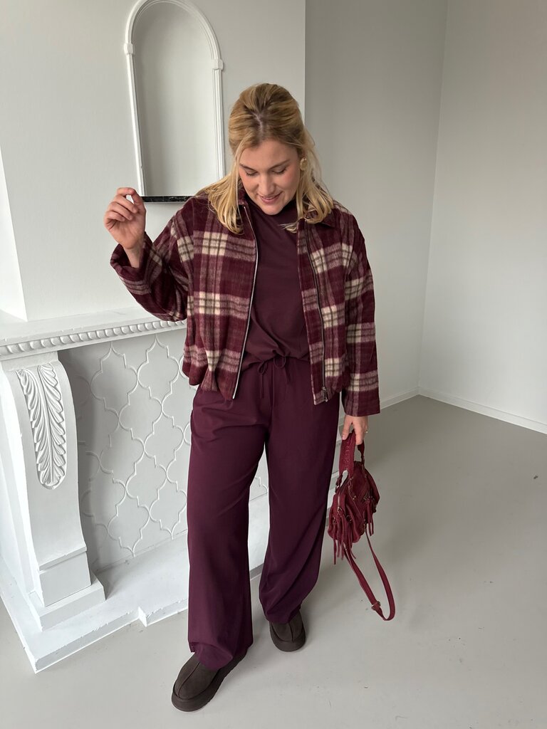 Lou jacket burgundy/brown