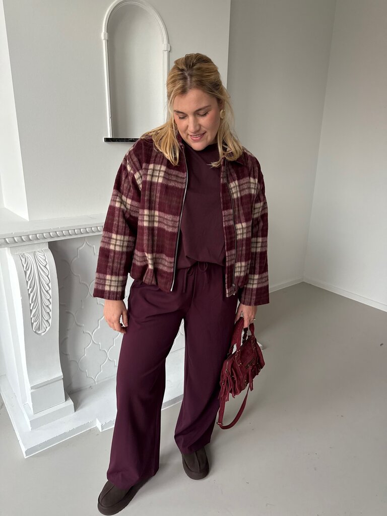 Lou jacket burgundy/brown