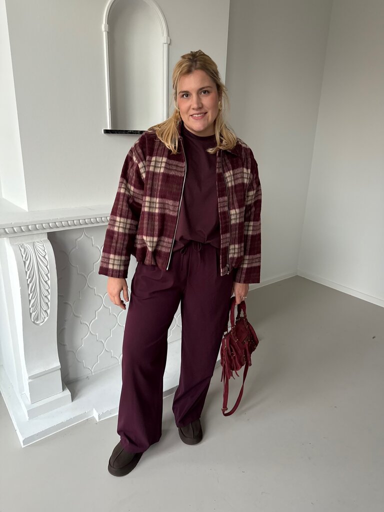 Lou jacket burgundy/brown