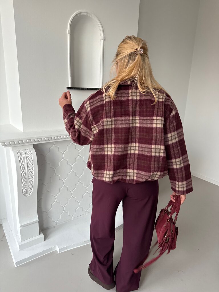 Lou jacket burgundy/brown