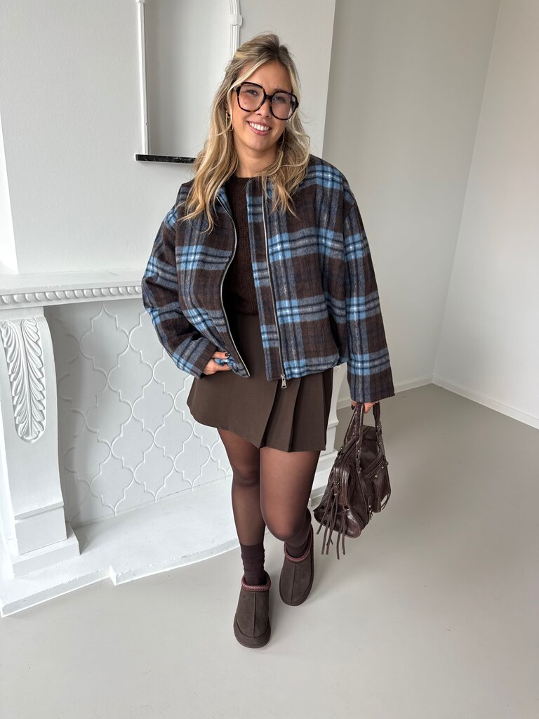 Lou jacket brown/blue