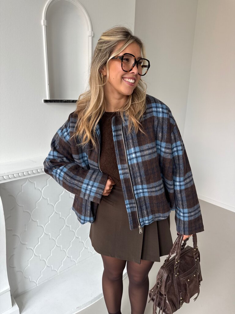 Lou jacket brown/blue