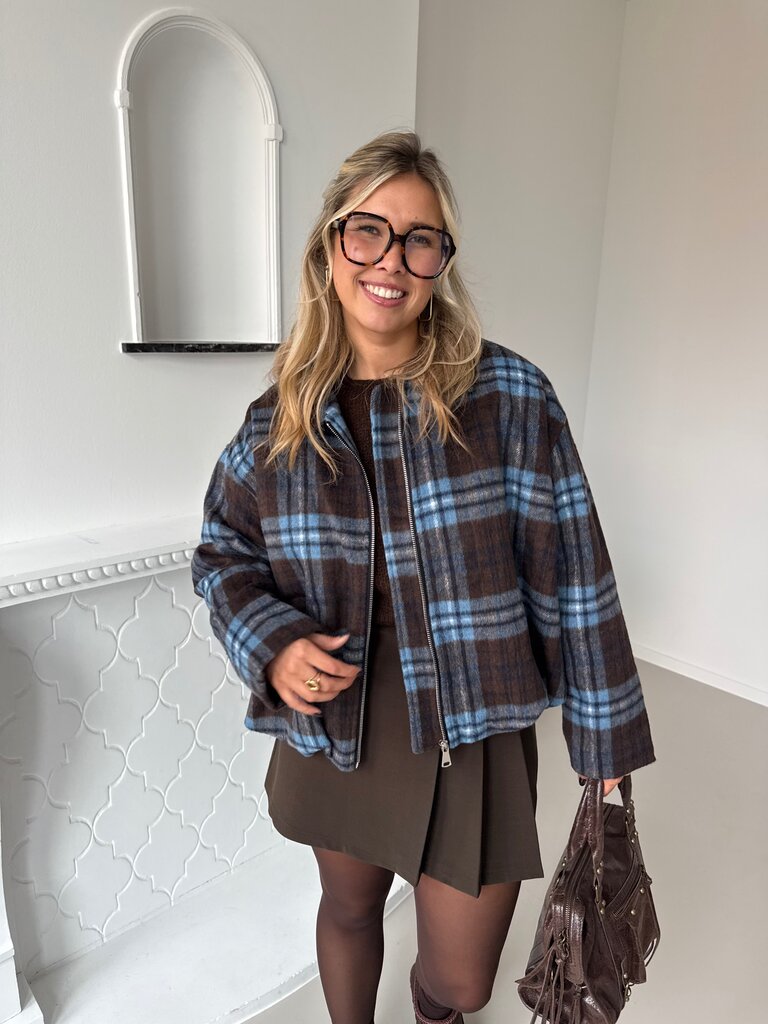 Lou jacket brown/blue