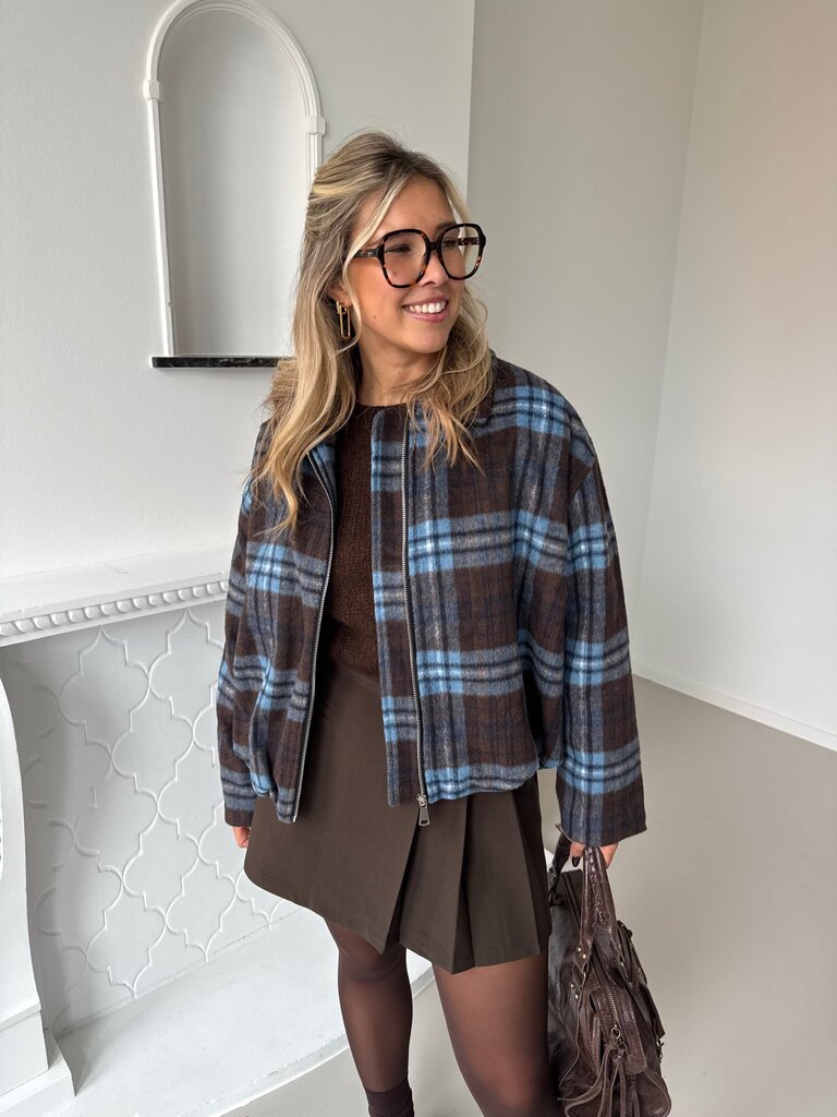 Lou jacket brown/blue