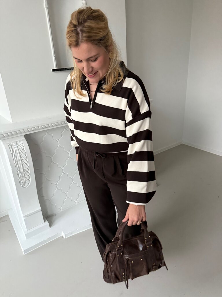 Julia polo knit brown