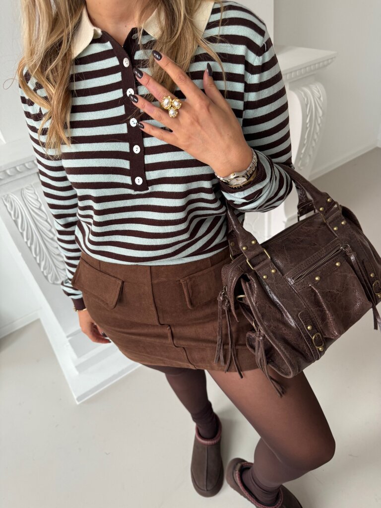 Kato knit brown/blue