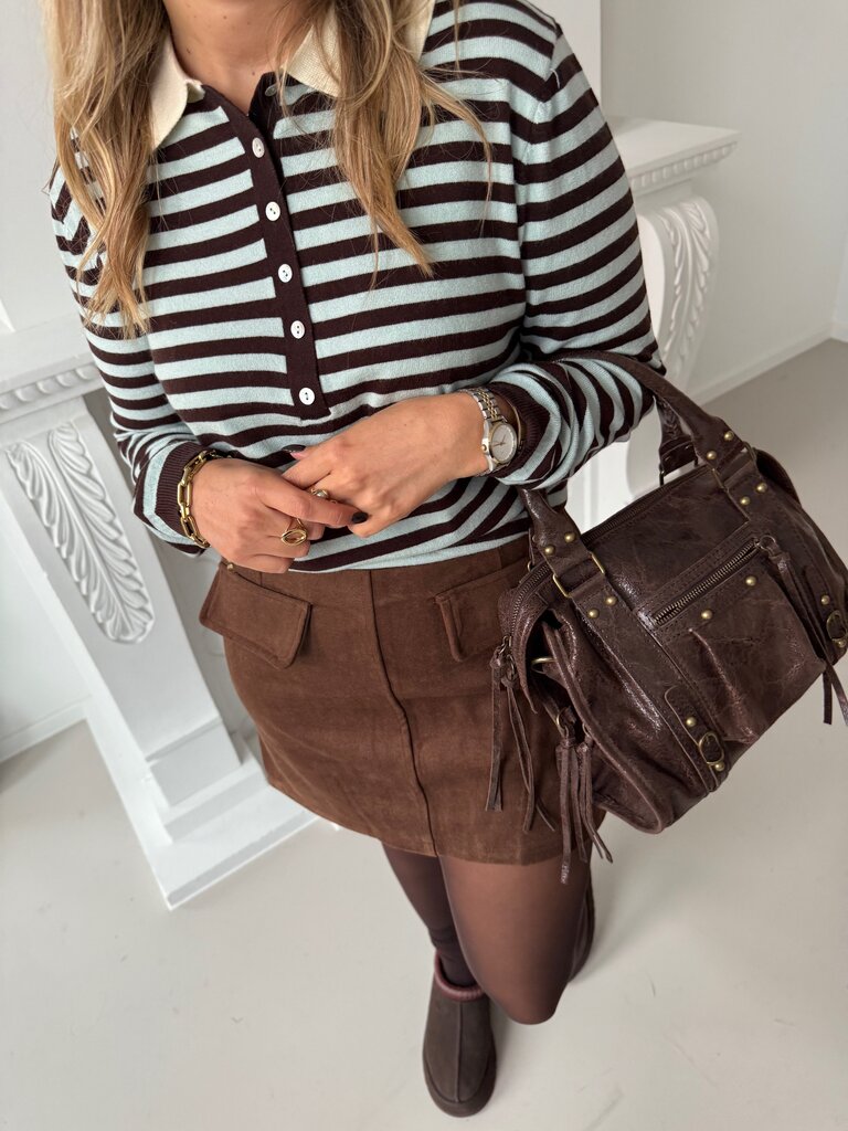 Kato knit brown/blue