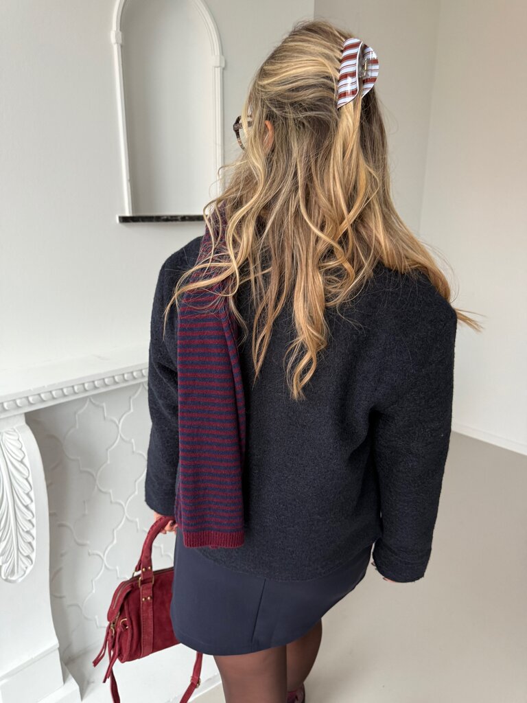 Milla & Milly soft scarf navy/bordeaux