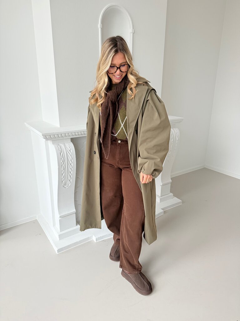 Tess barrel jeans brown