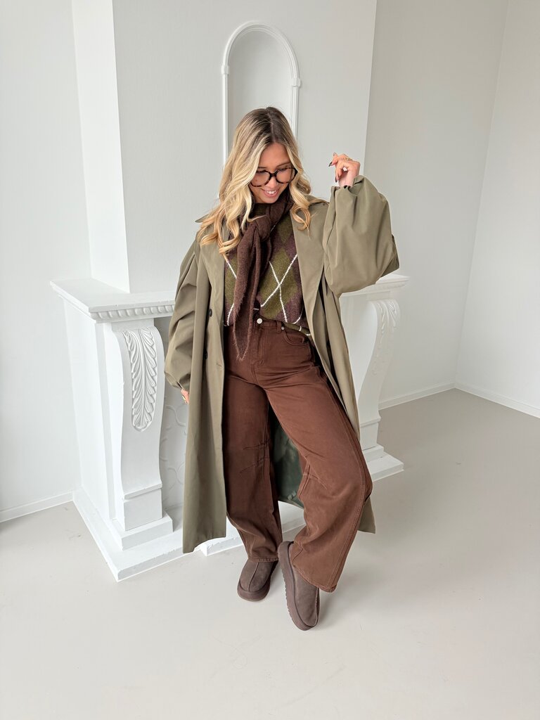 Tess barrel jeans brown