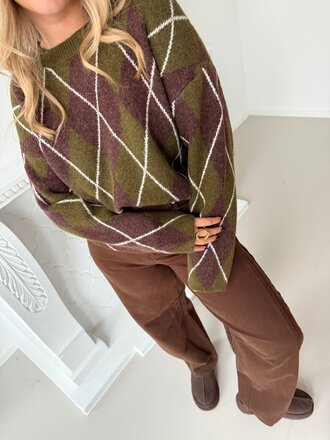 Tess barrel jeans brown