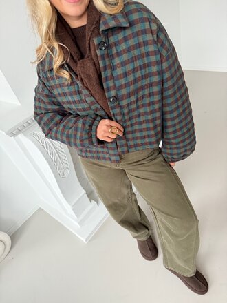Vicky jacket brown/green