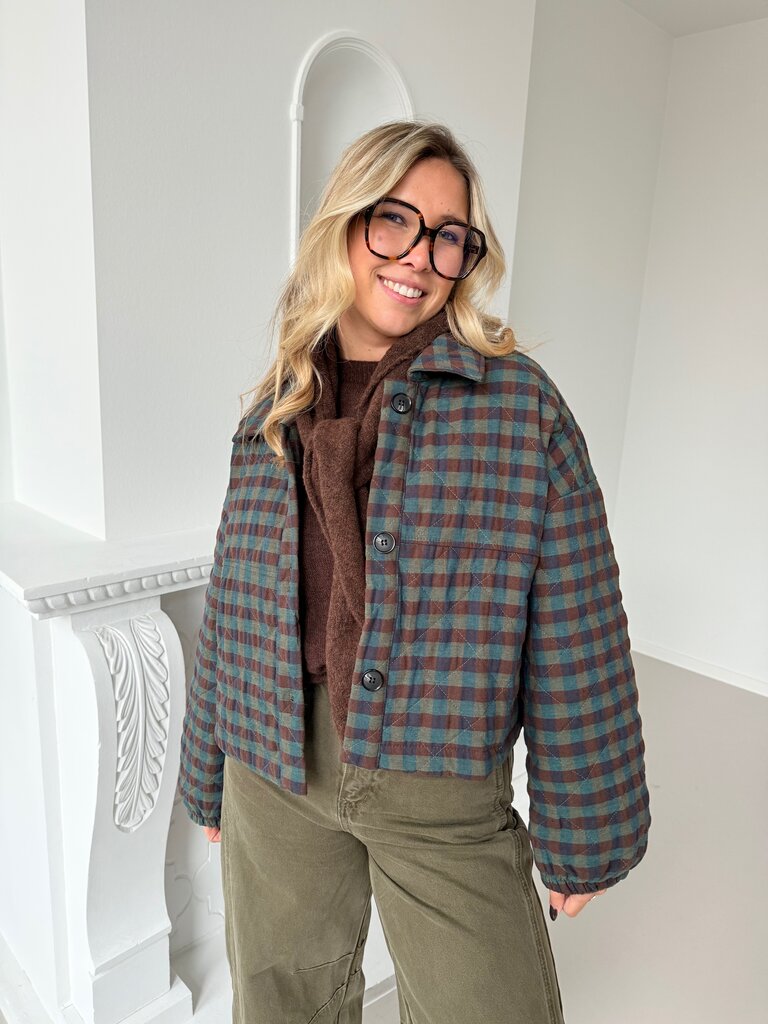 Vicky jacket brown/green