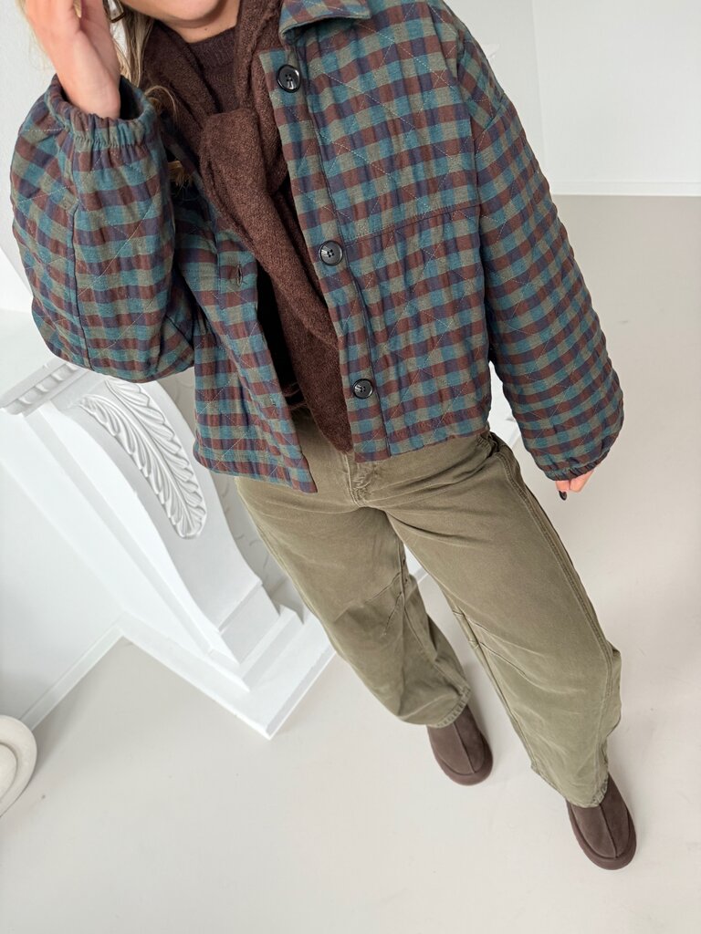 Vicky jacket brown/green