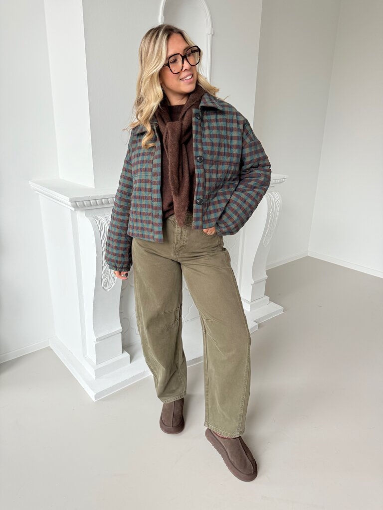 Vicky jacket brown/green