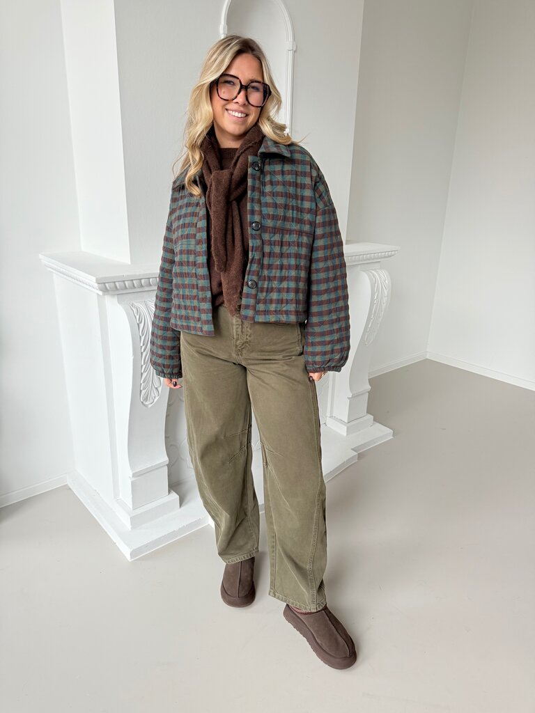 Vicky jacket brown/green