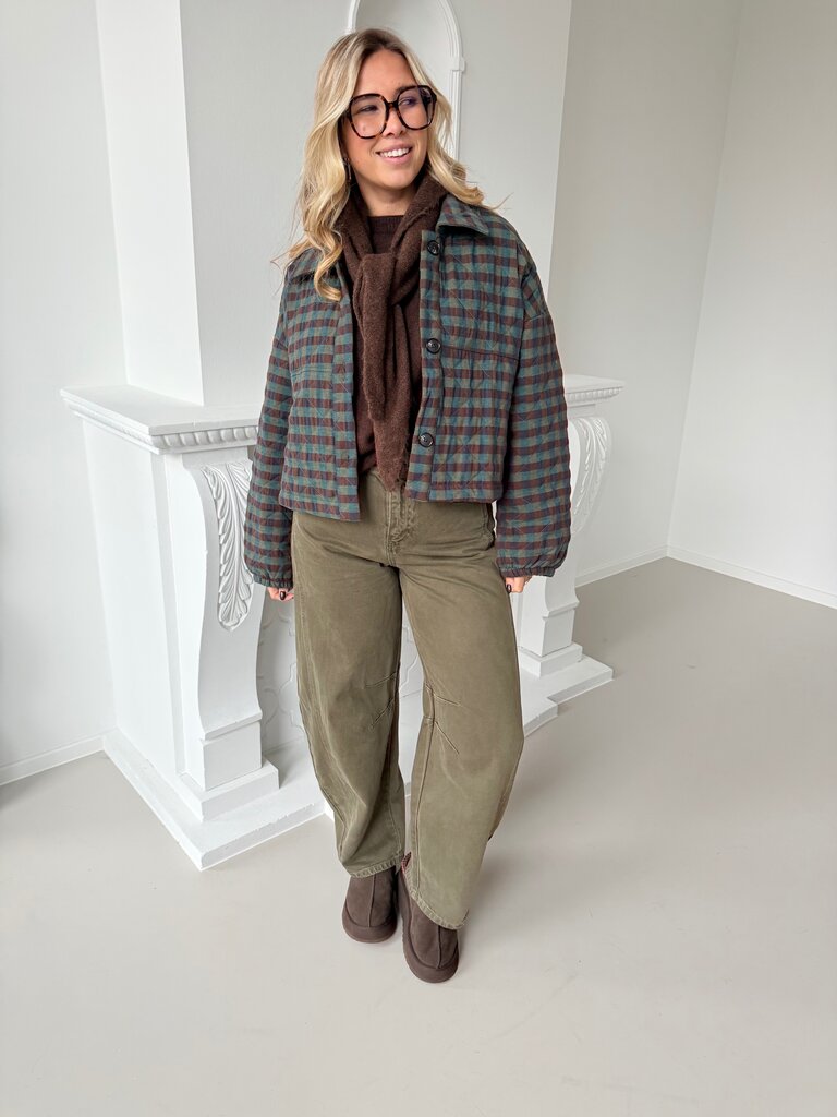Vicky jacket brown/green