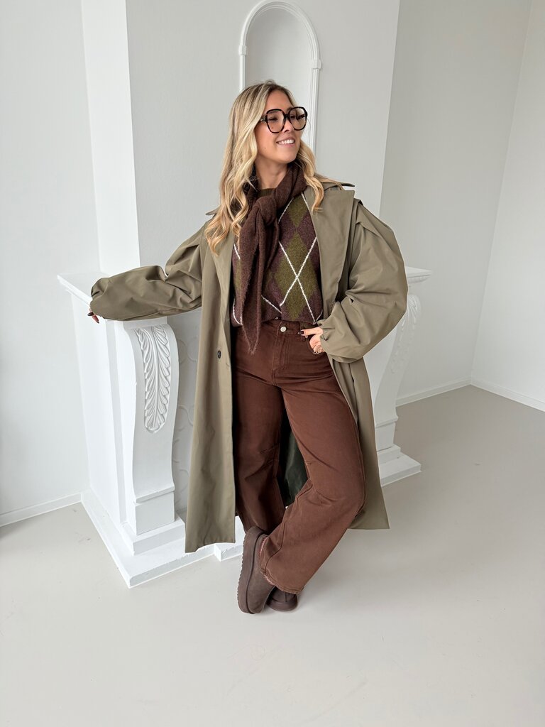 Morgane knit brown/green