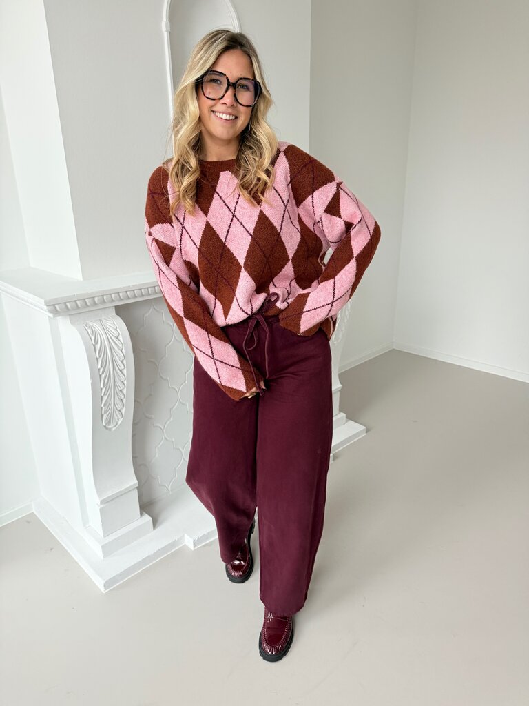 Morgane knit pink/caramel