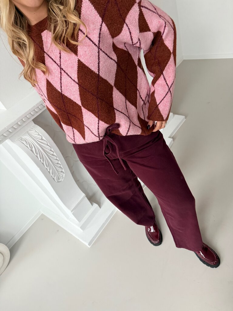 Morgane knit pink/caramel