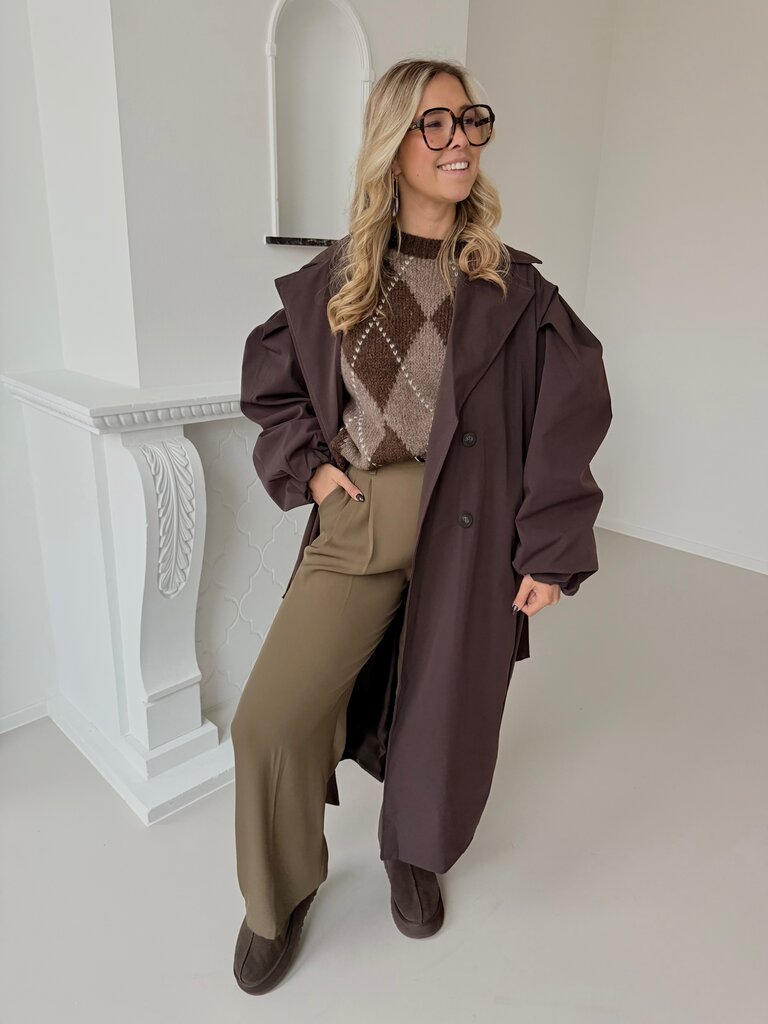 Viviane oversized trenchcoat brown