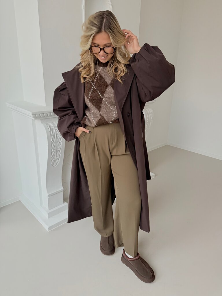 Viviane oversized trenchcoat brown