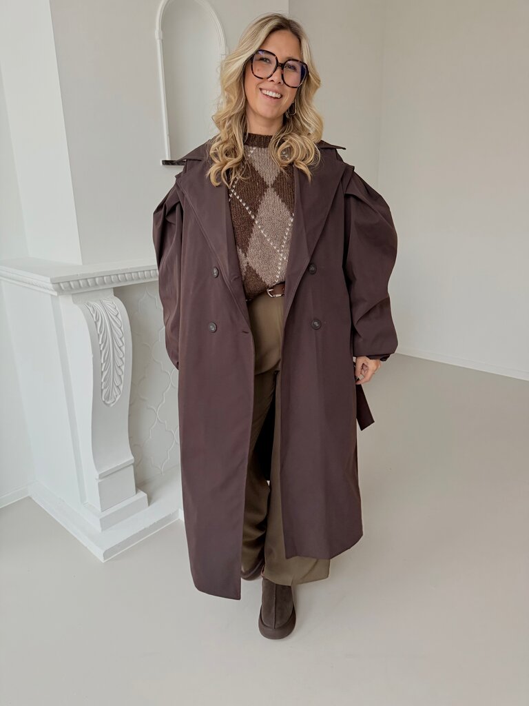 Viviane oversized trenchcoat brown