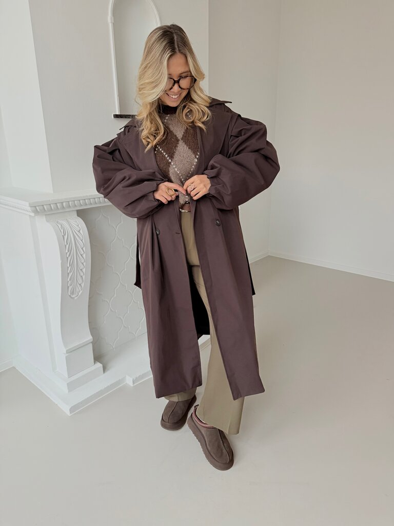 Viviane oversized trenchcoat brown
