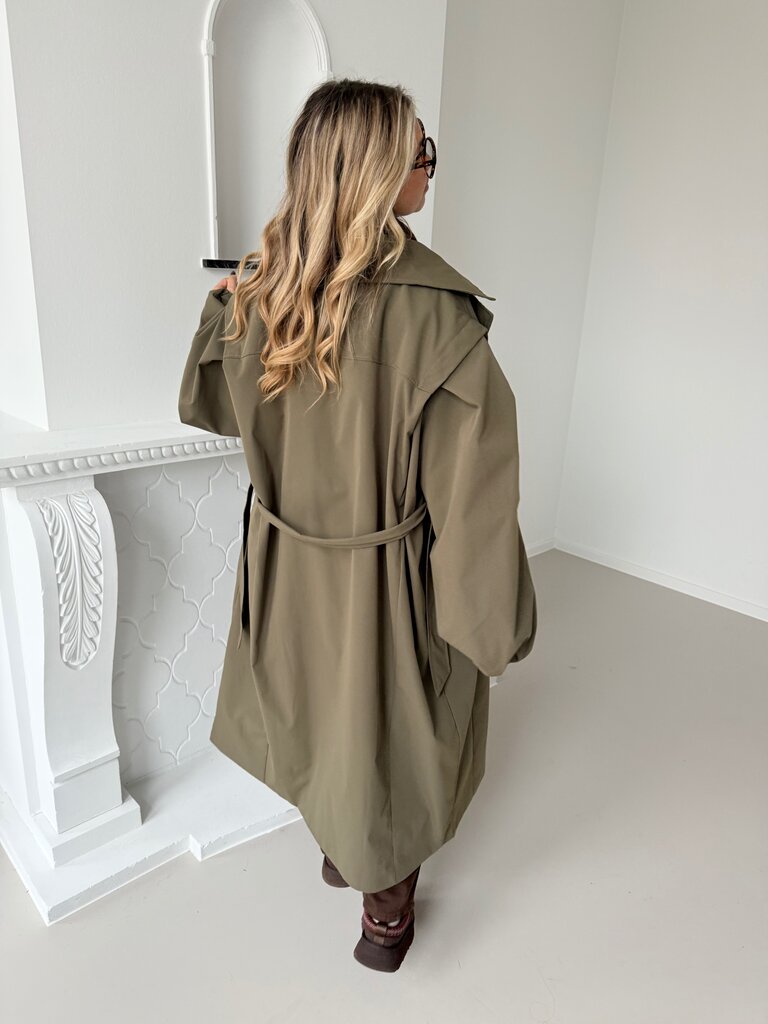 Viviane oversized trenchcoat khaki