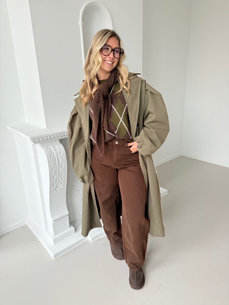 Viviane oversized trenchcoat khaki