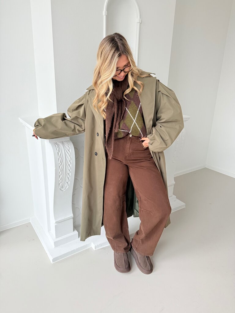 Viviane oversized trenchcoat khaki
