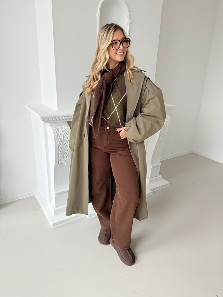 Viviane oversized trenchcoat khaki