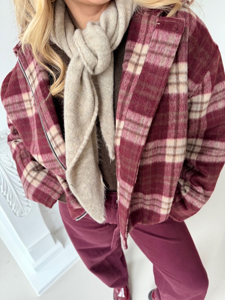 Triangle scarf beige