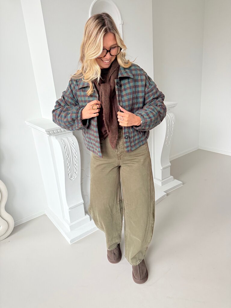 Triangle soft scarf brown