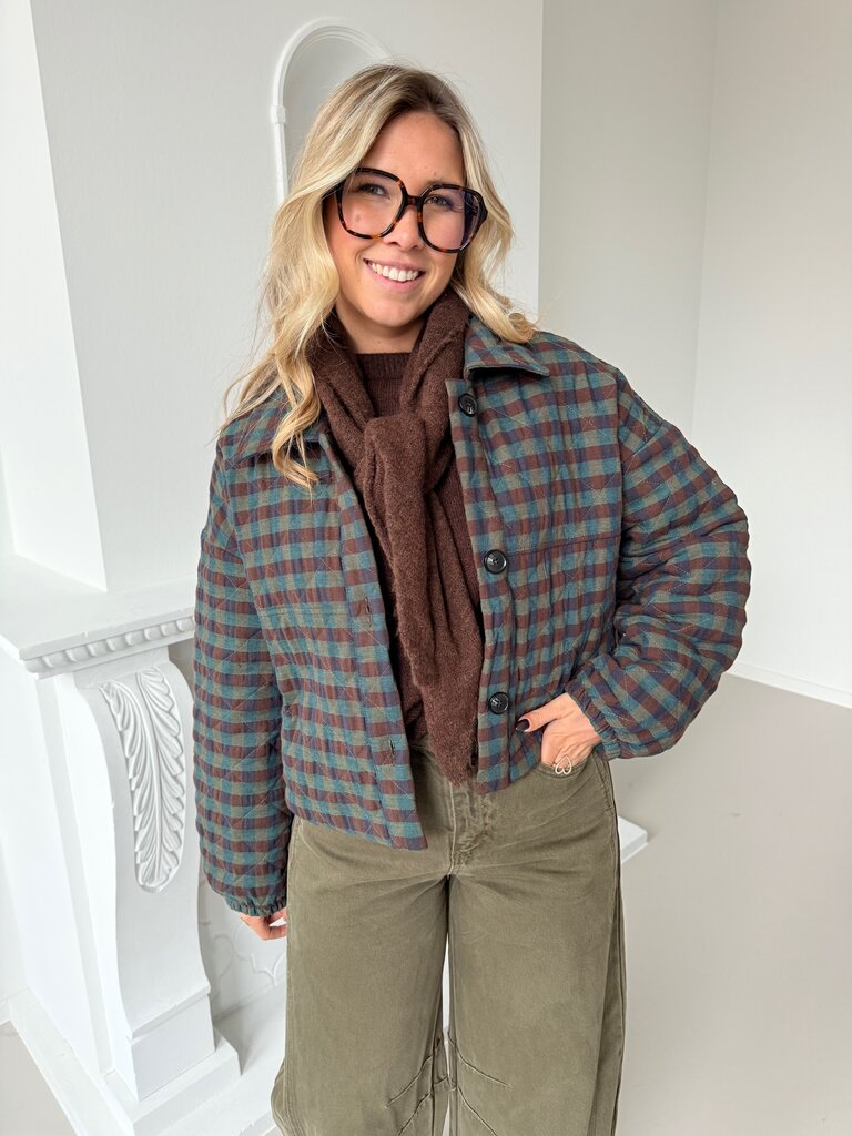 Triangle soft scarf brown