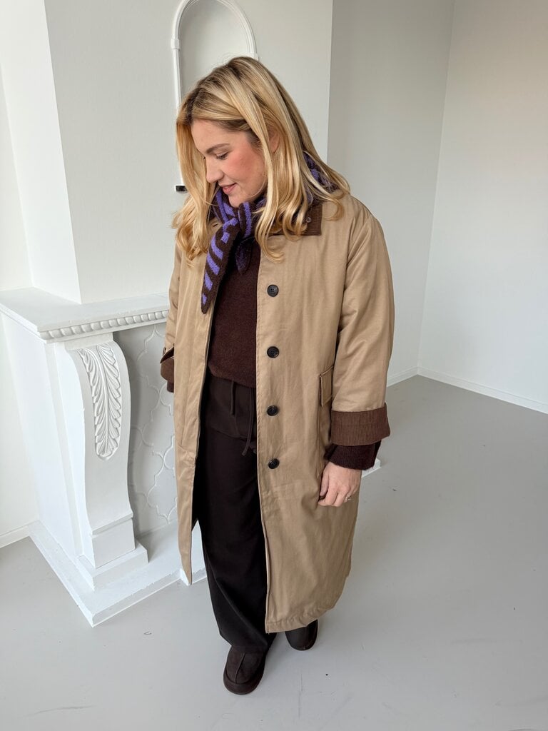 Triangle striped scarf purple