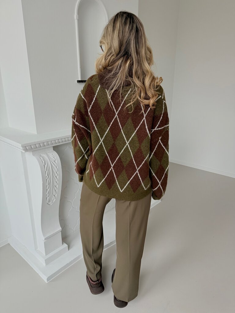 Theresa knit khaki/caramel