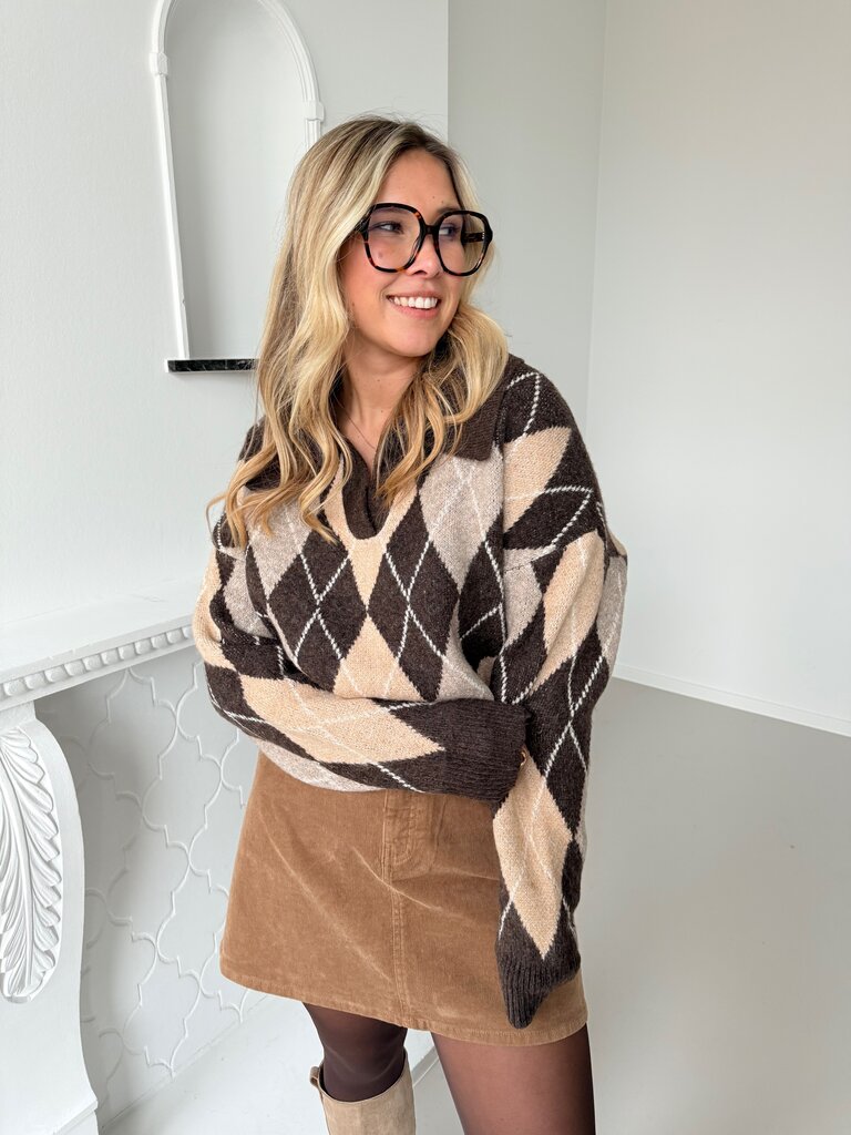 Brigitte knit brown/beige