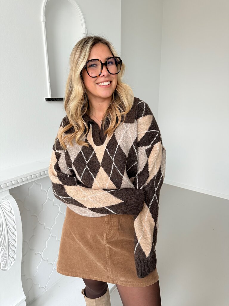 Brigitte knit brown/beige