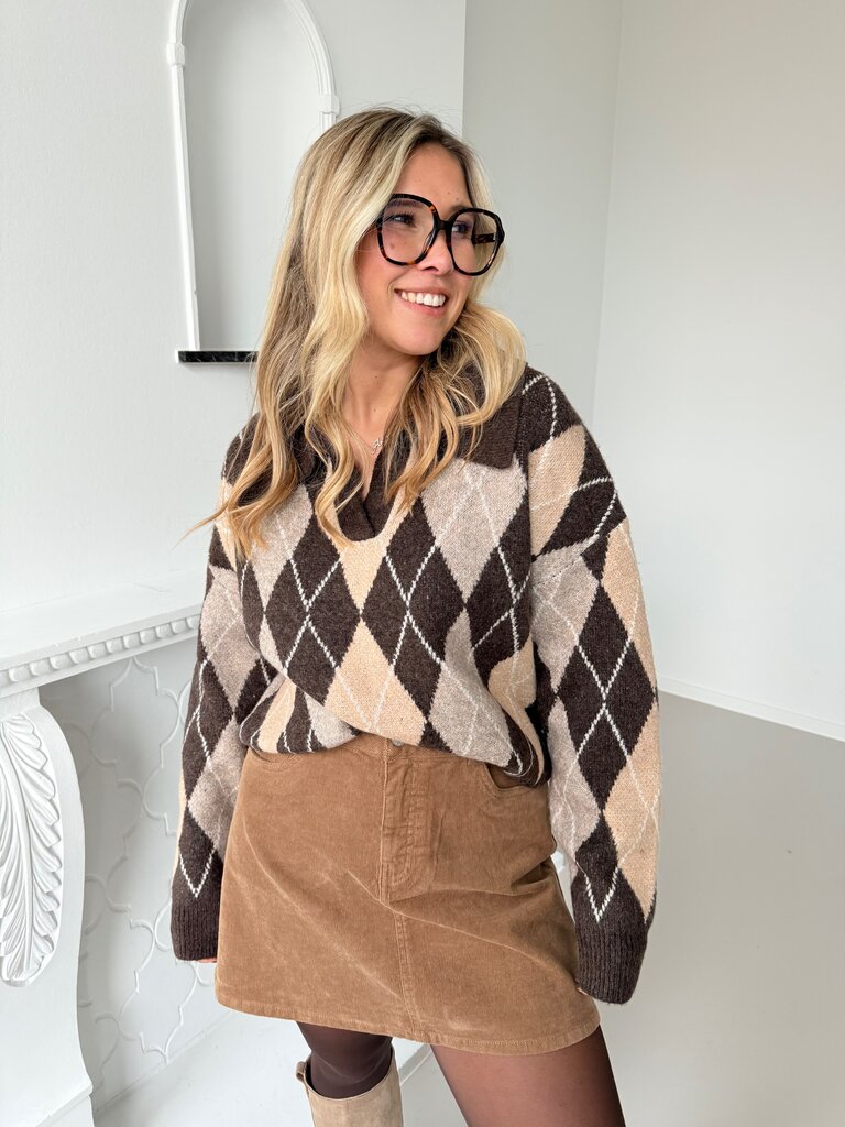 Brigitte knit brown/beige